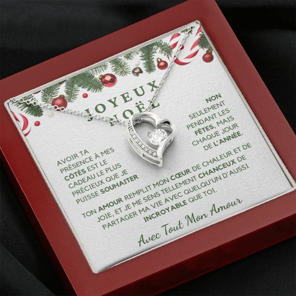 Collier Joyeux Noël – Cadeau de Noël Romantique Personnalisé pour Elle