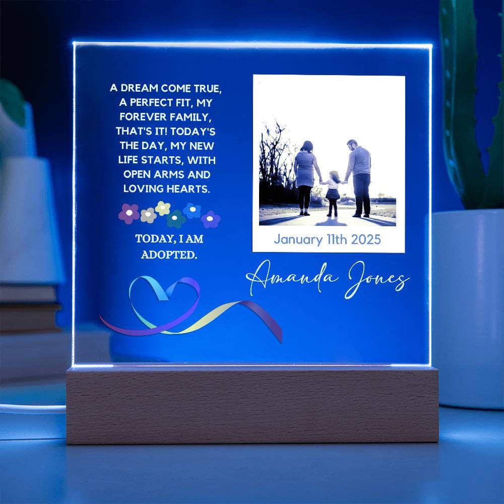 Personalized Adoption Day Acrylic Plaque