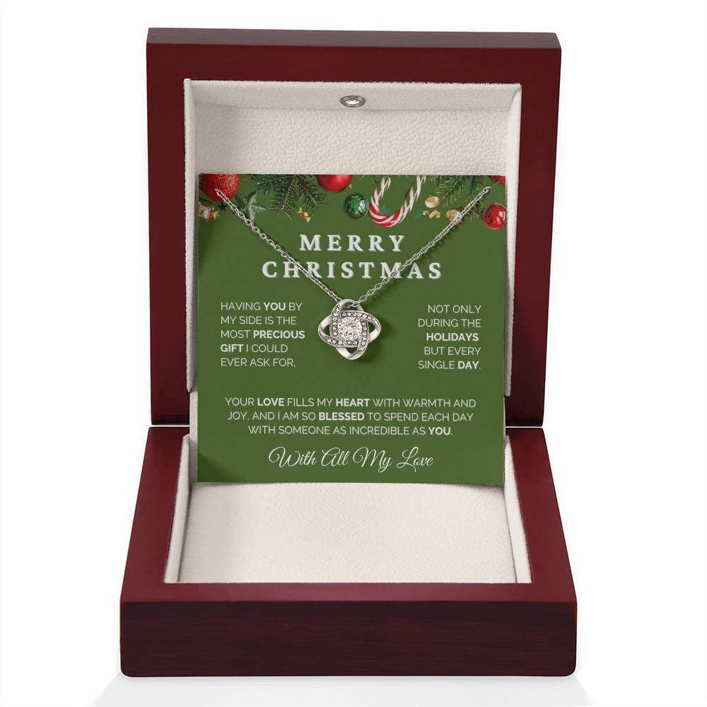 Merry Christmas Love Knot Necklace - The Perfect Holiday Gift