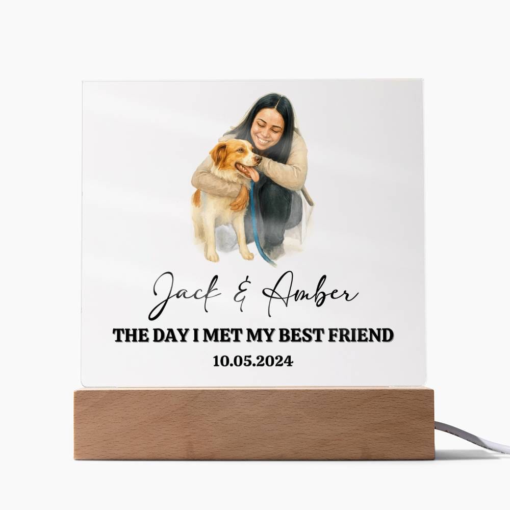 Custom Watercolor Acrylic Pet Plaque