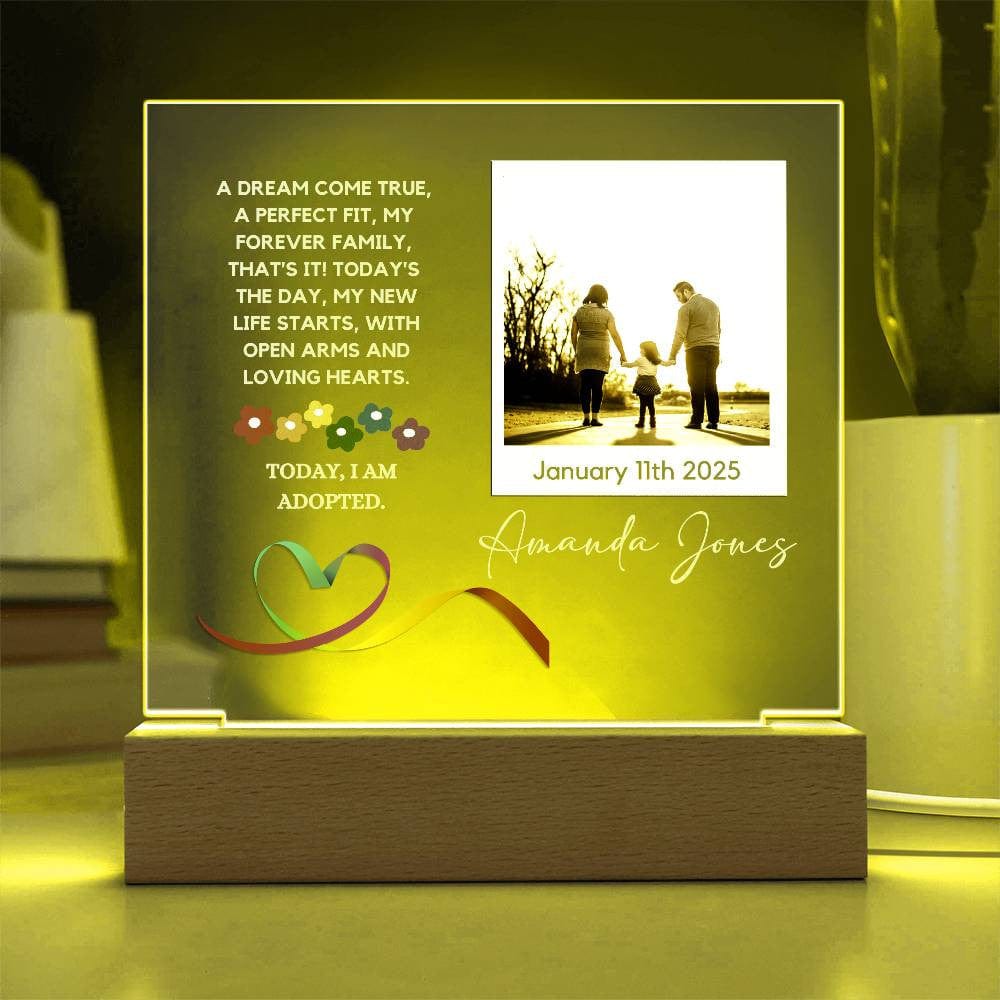 Personalized Adoption Day Acrylic Plaque