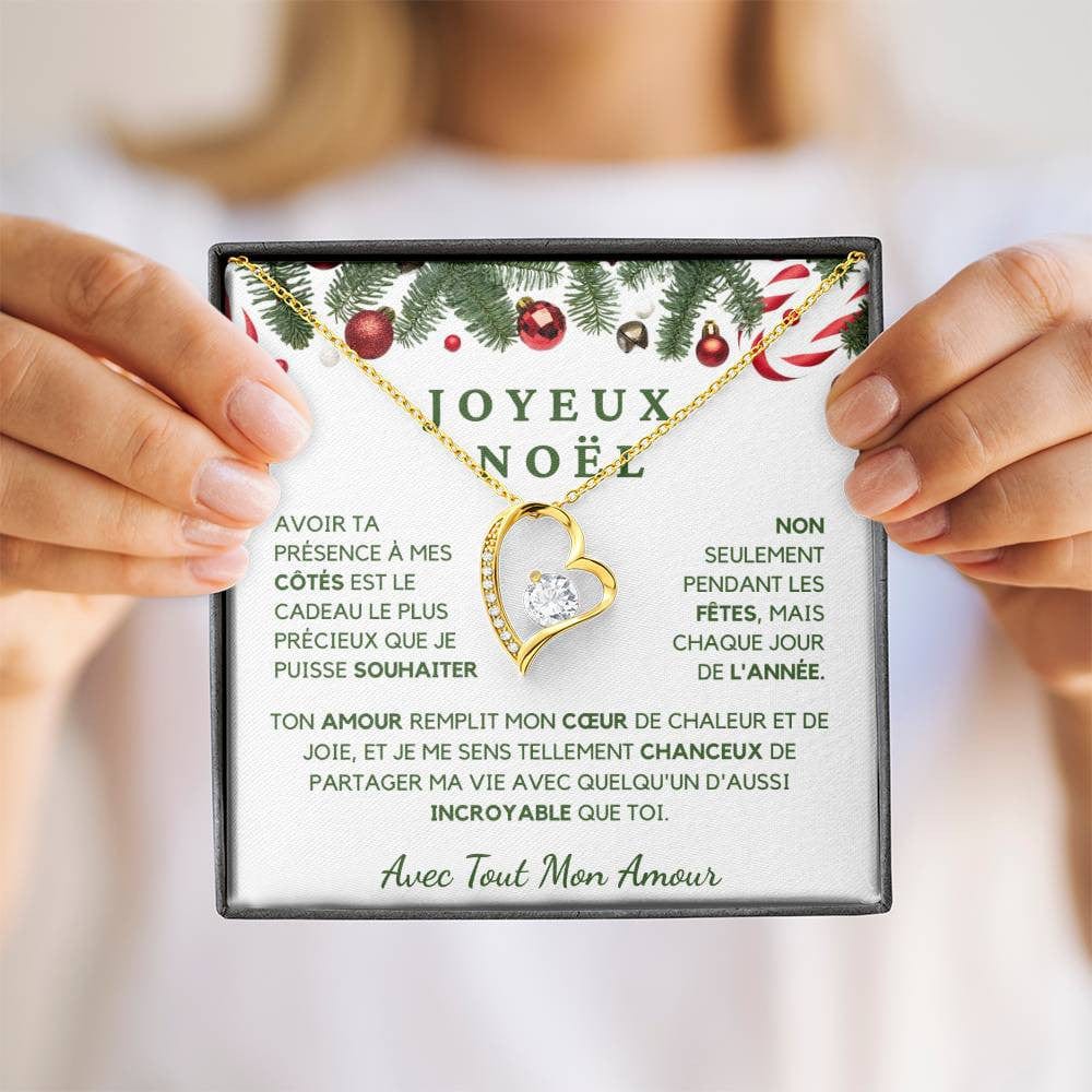 Collier Joyeux Noël – Cadeau de Noël Romantique Personnalisé pour Elle