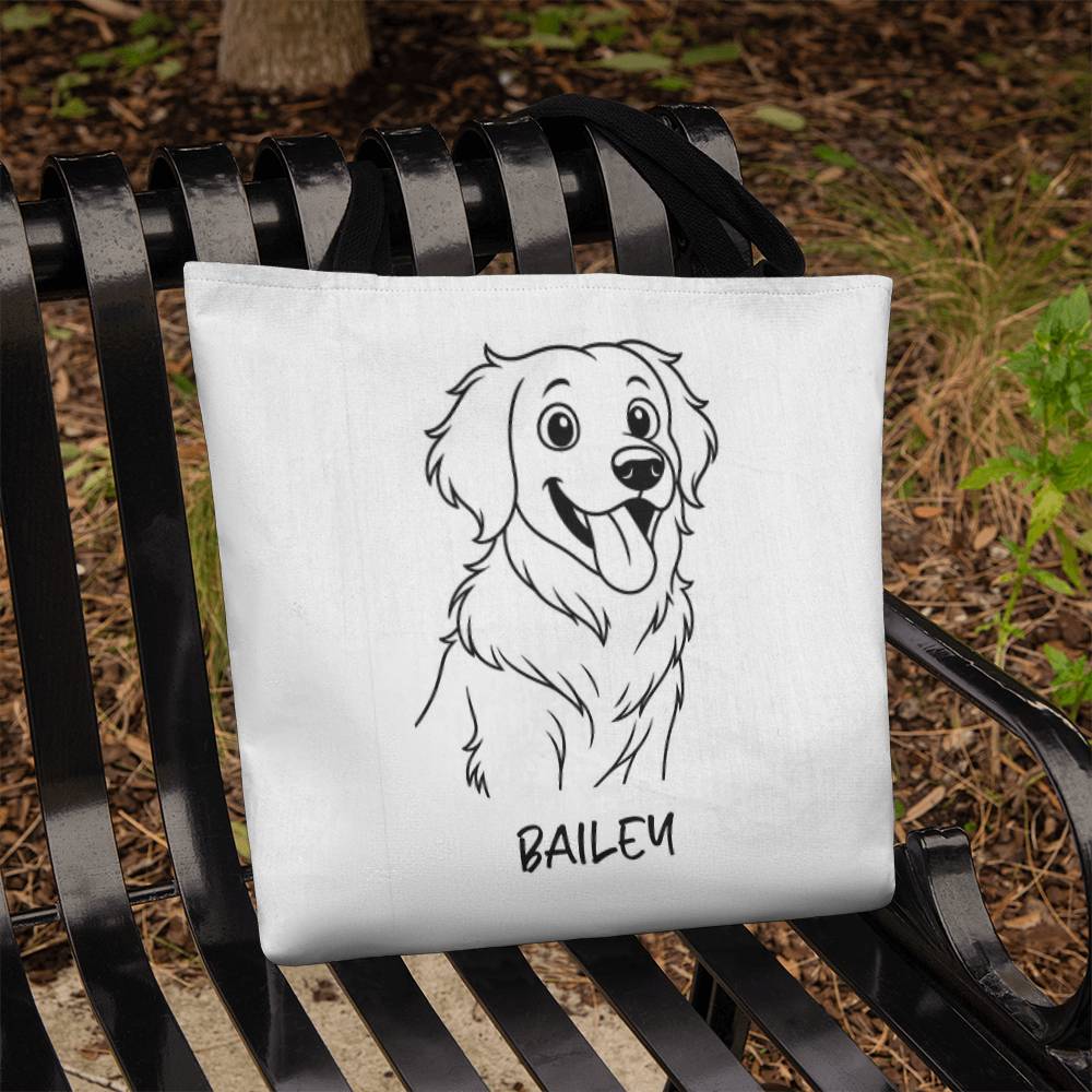 Personalized Pet Illustration Tote Bag Gift
