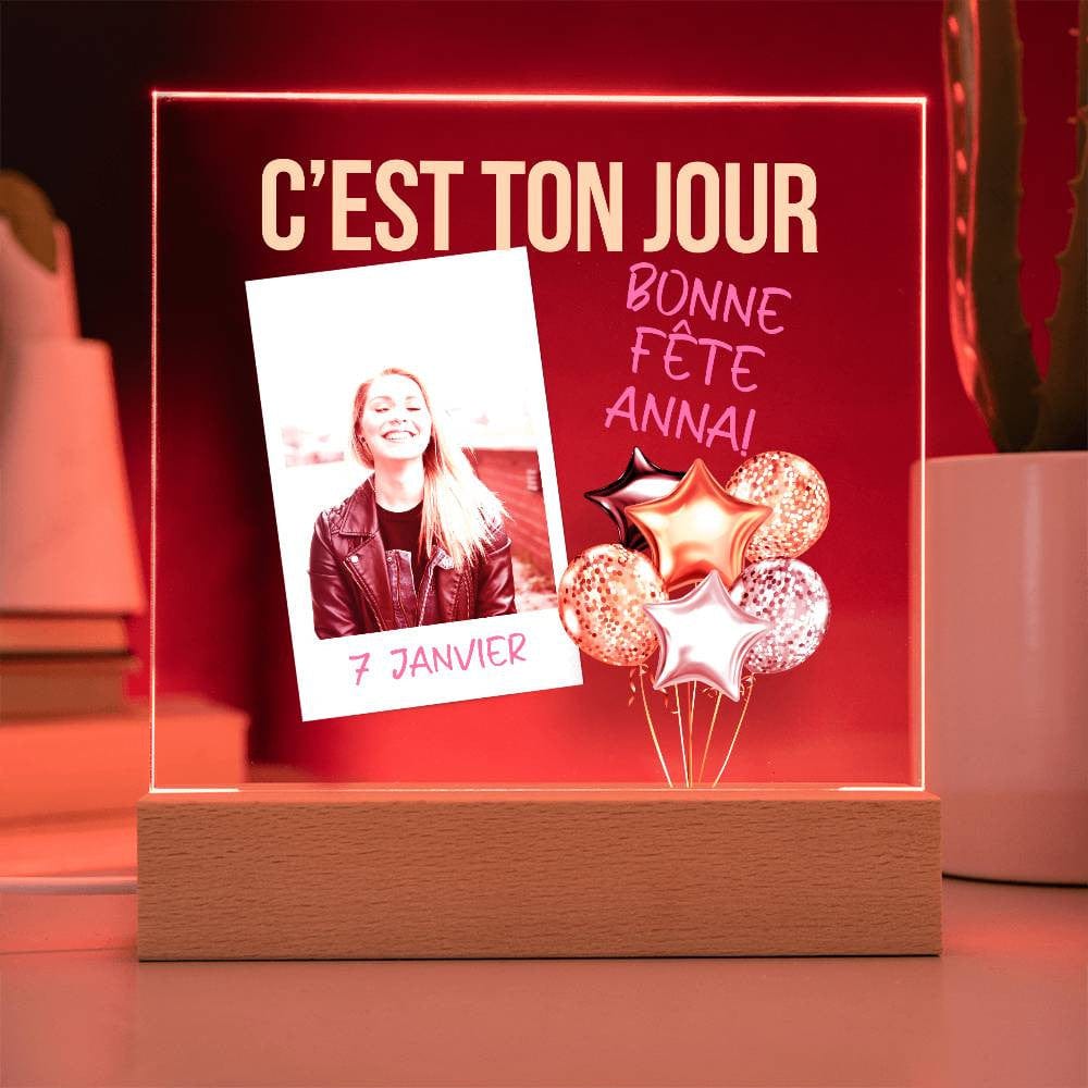 "Cadeau d'Anniversaire Personnalisé "Bonne Fête"
