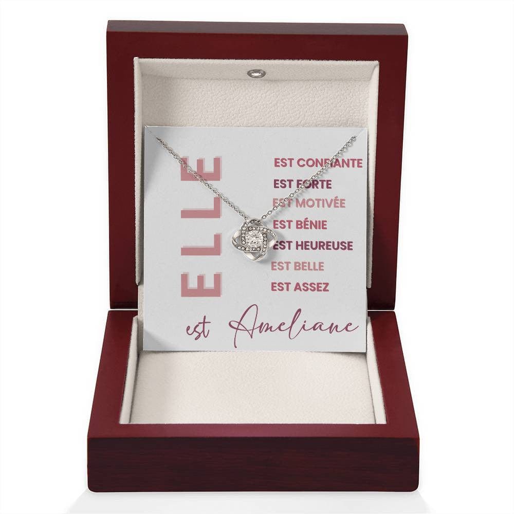 Elle Est – Collier Affirmations & Carte Message Inspirante