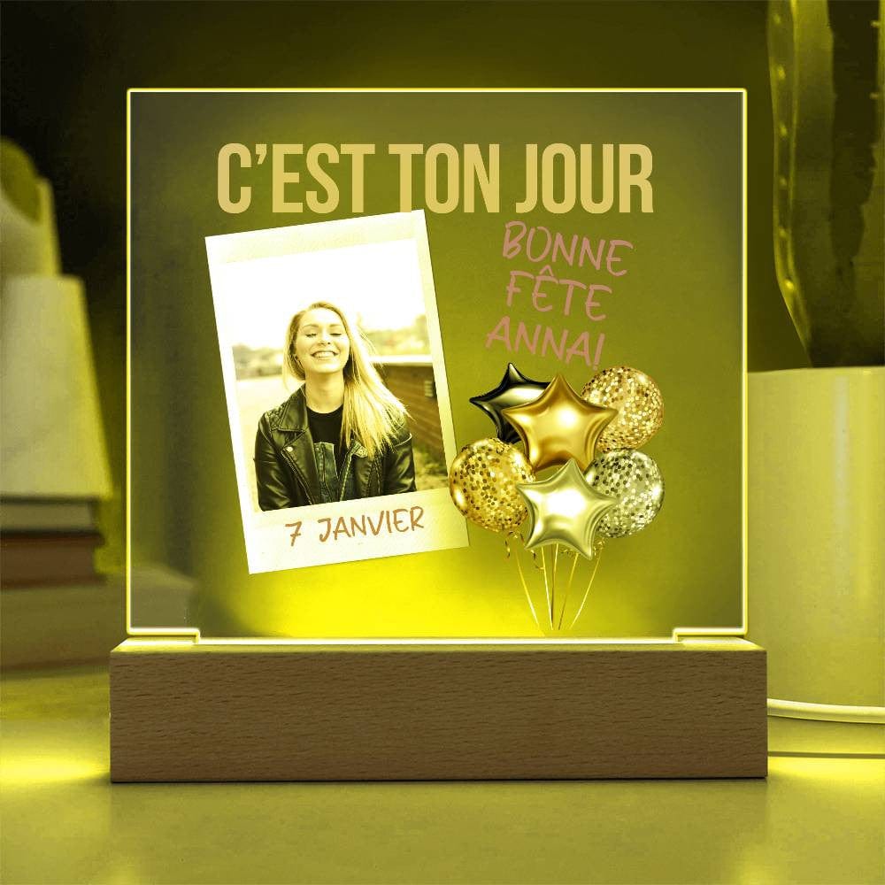 "Cadeau d'Anniversaire Personnalisé "Bonne Fête"