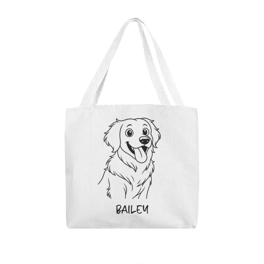 Personalized Pet Illustration Tote Bag Gift