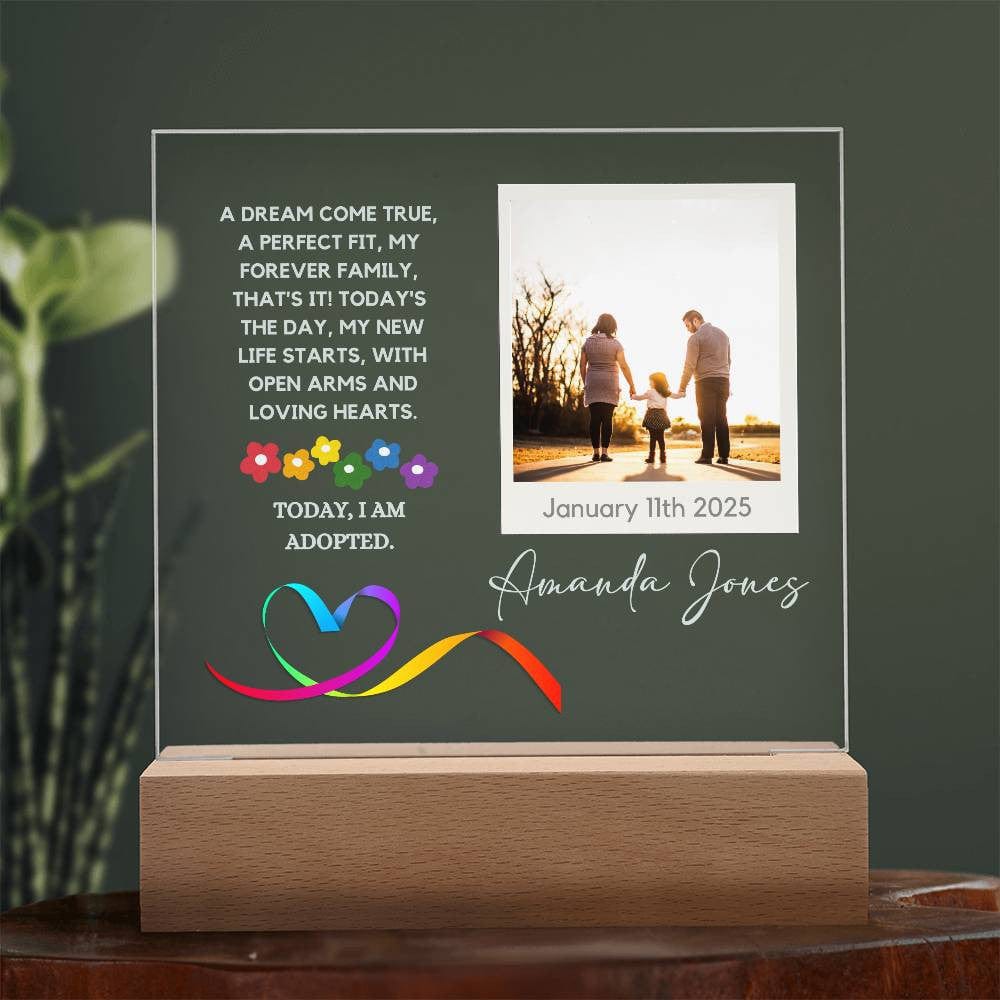Personalized Adoption Day Acrylic Plaque