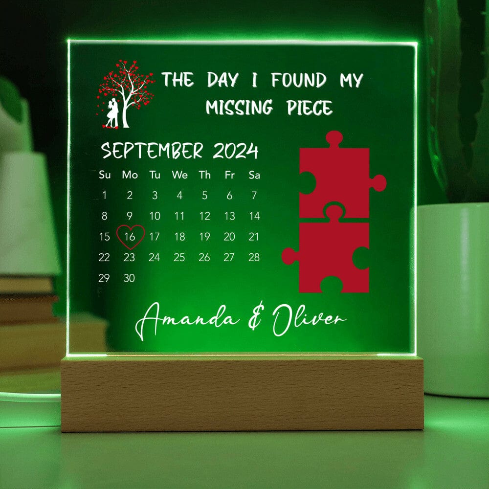 Custom Couples Calendar Plaque - Personalized Anniversary Gift - Unique Home Decor
