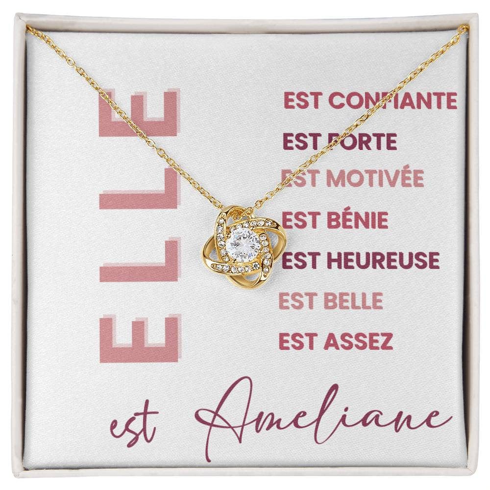 Elle Est – Collier Affirmations & Carte Message Inspirante