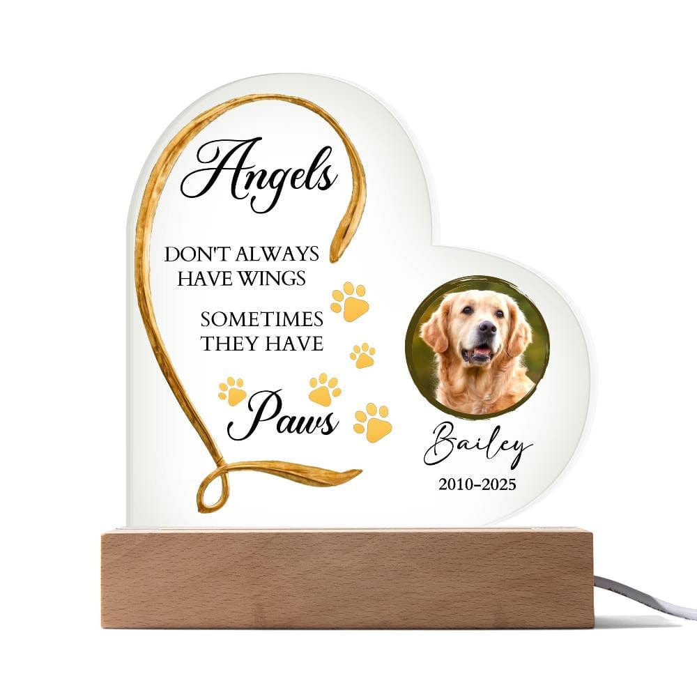 Pet Memorial - Acrylic Heart Plaque