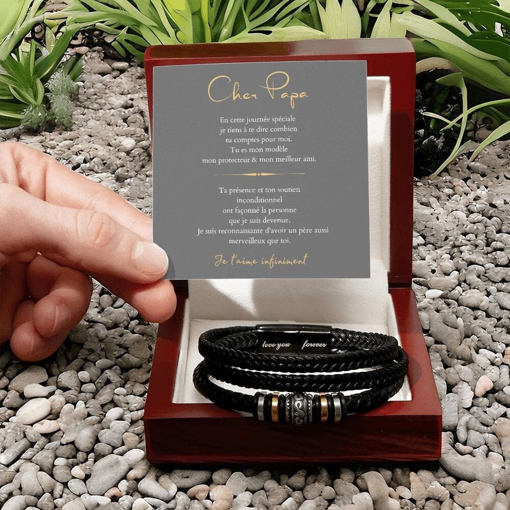 Cadeau Des Pères, Bracelet De Cuir Pour Papa