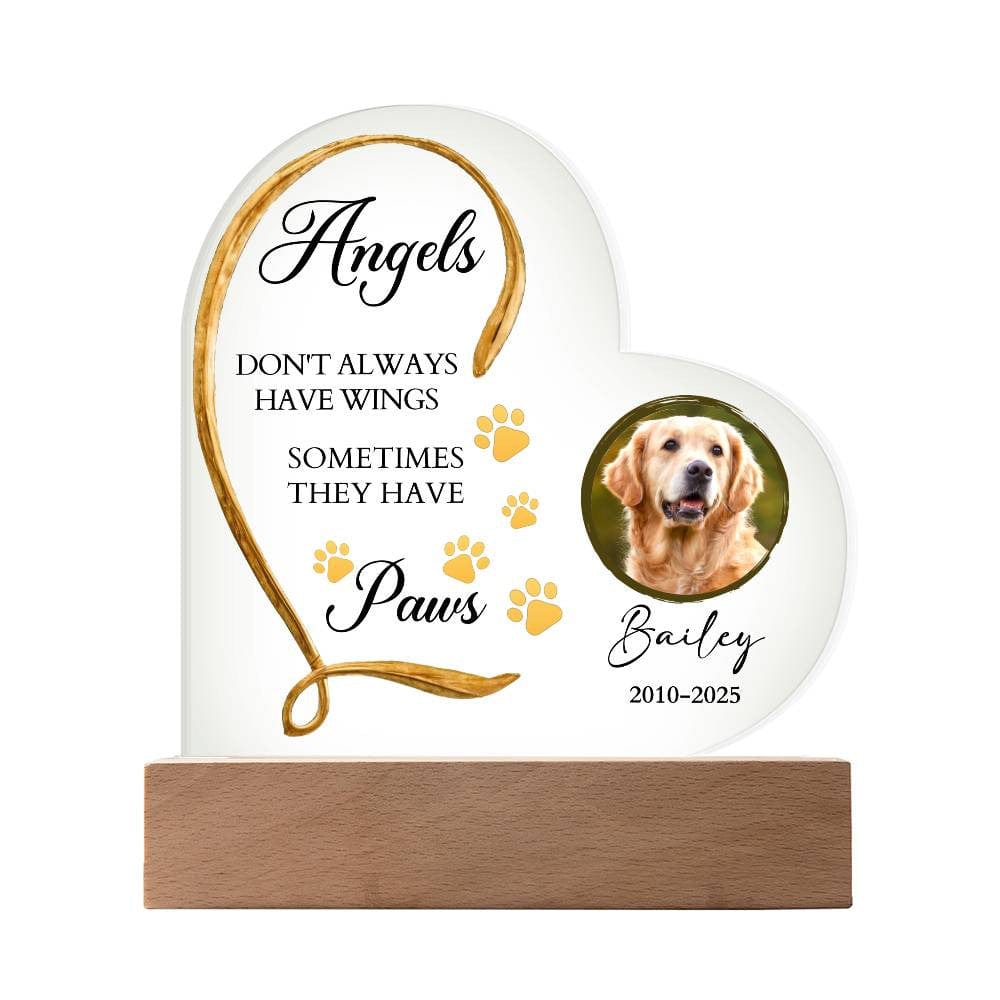Pet Memorial - Acrylic Heart Plaque