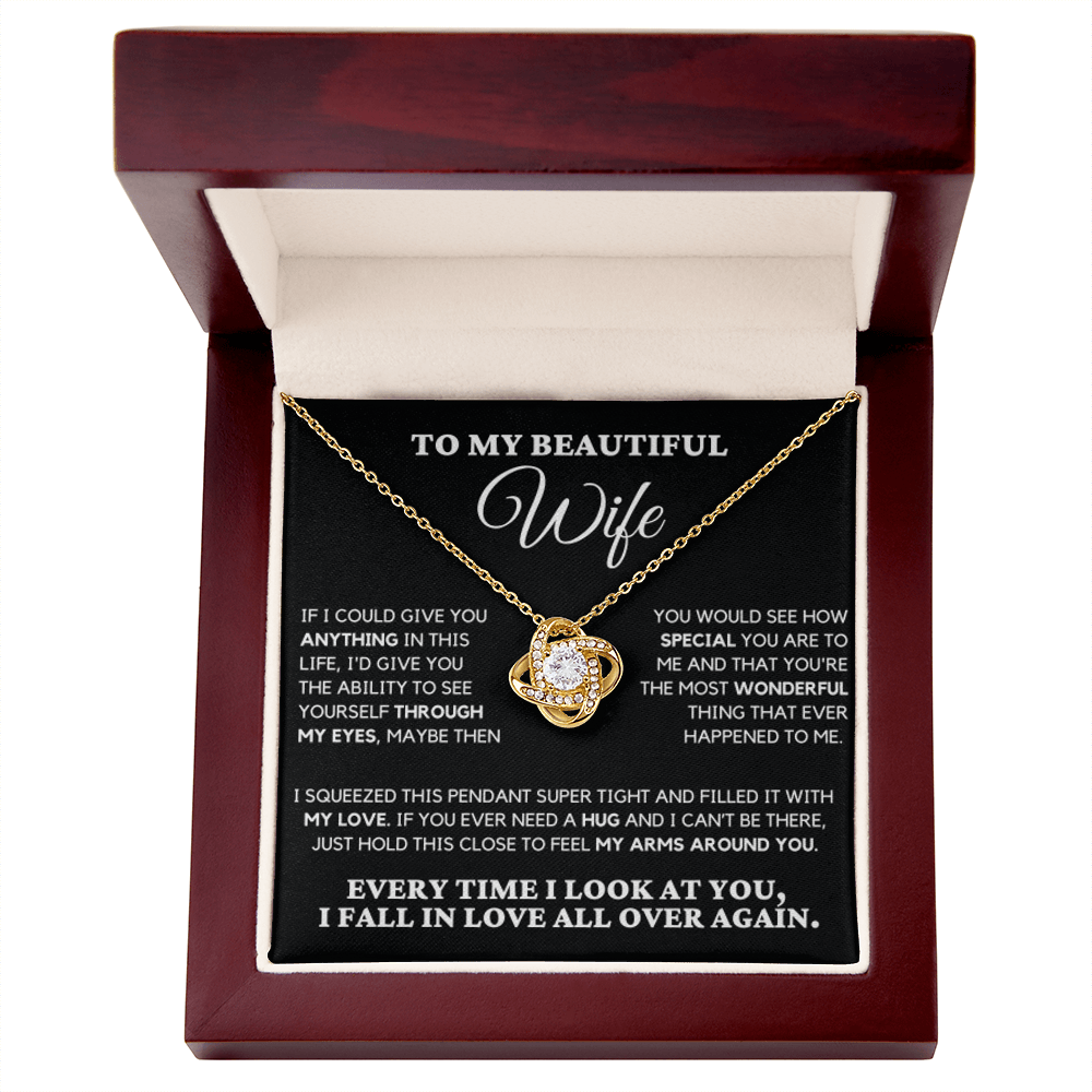 Wife Necklace | Romantic Gift for Her | To My Beautiful Wife