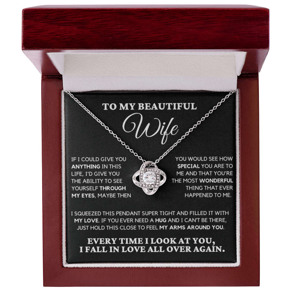 Wife Necklace | Romantic Gift for Her | To My Beautiful Wife