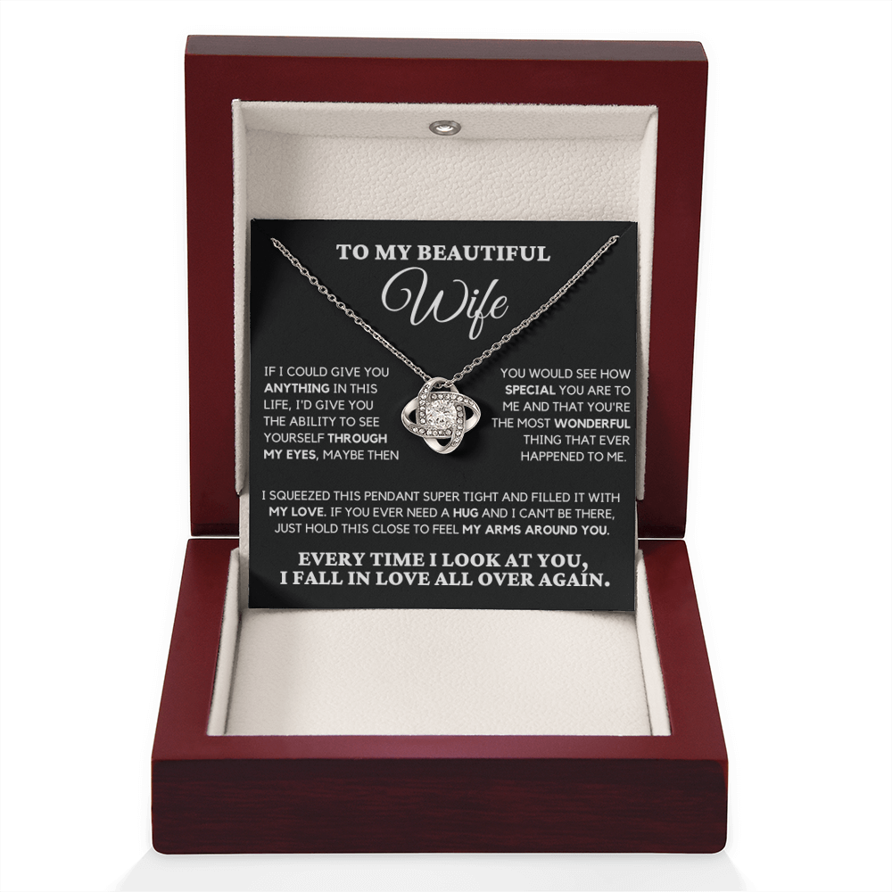 Wife Necklace | Romantic Gift for Her | To My Beautiful Wife