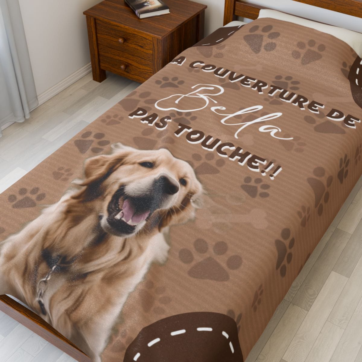 Couverture Personnalisée pour Chien avec Photo & Prénom