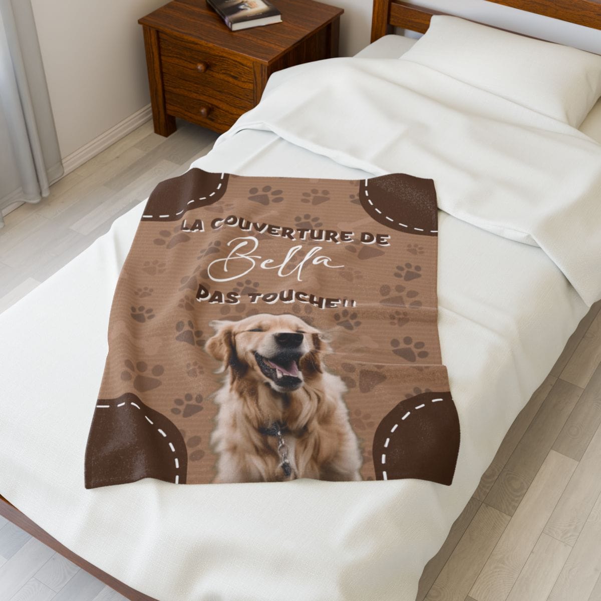 Couverture Personnalisée pour Chien avec Photo & Prénom