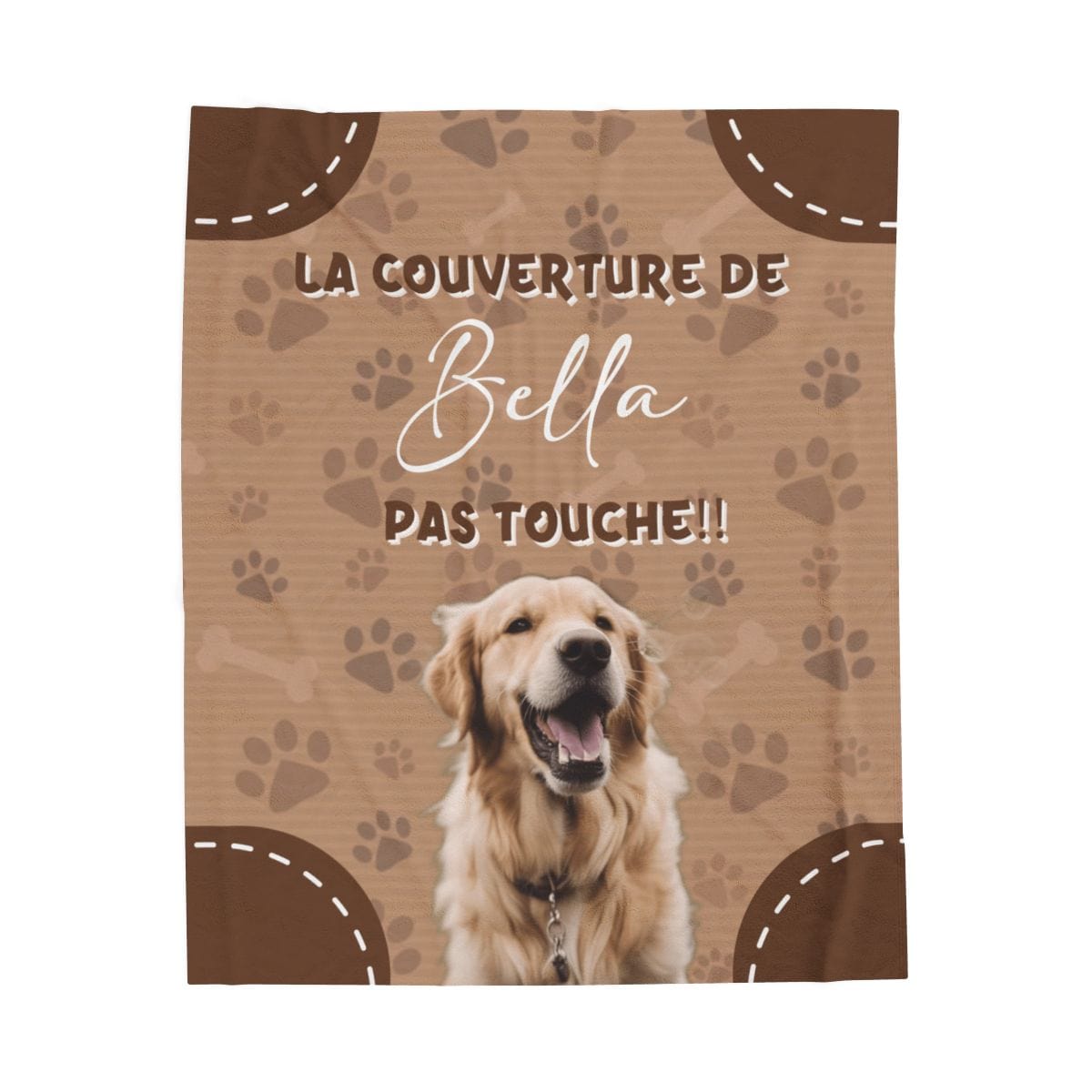 Couverture Personnalisée pour Chien avec Photo & Prénom