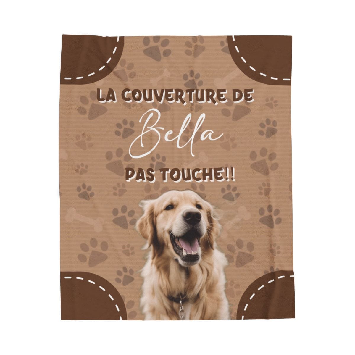 Couverture Personnalisée pour Chien avec Photo & Prénom