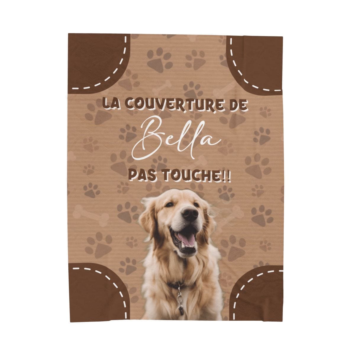 Couverture Personnalisée pour Chien avec Photo & Prénom