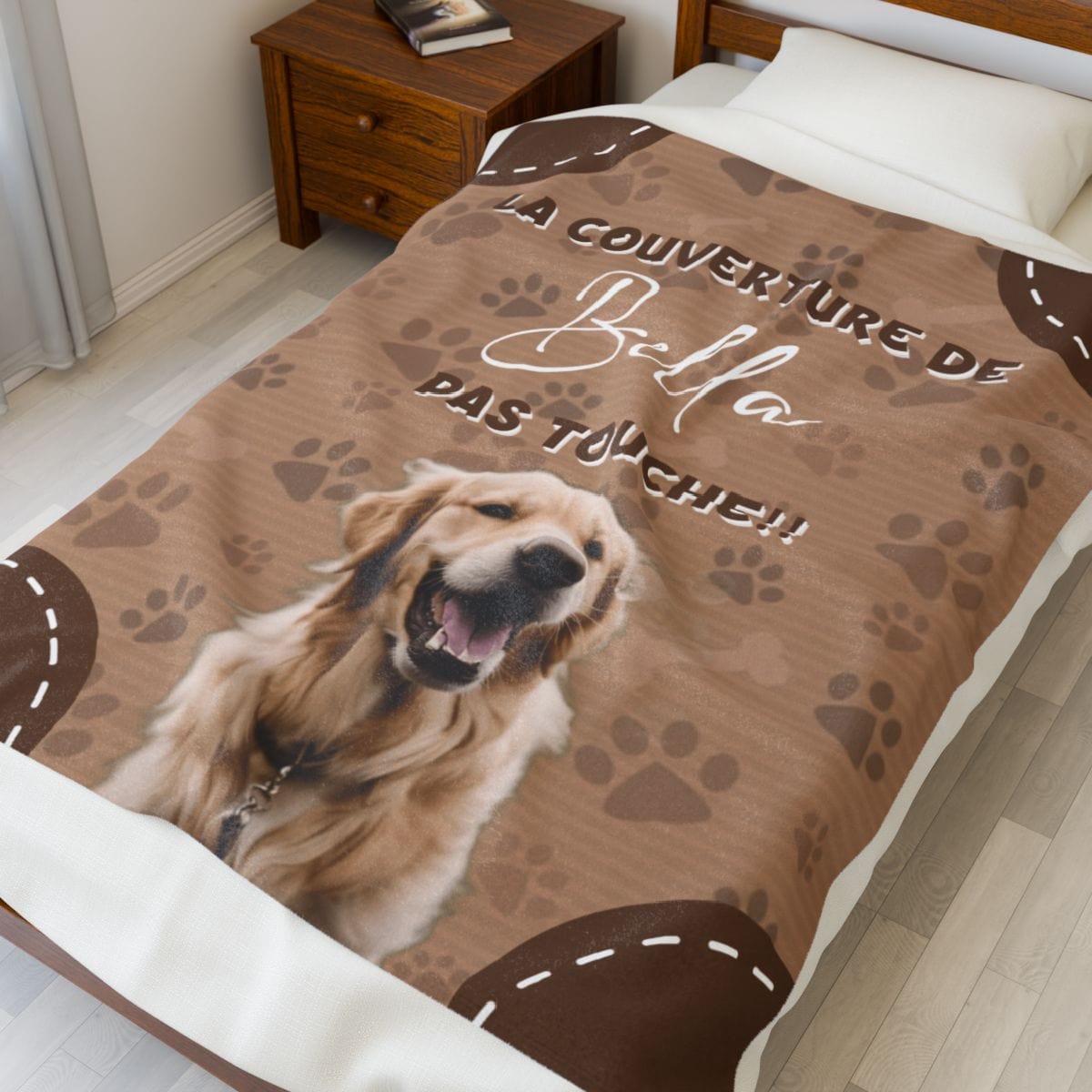 Couverture Personnalisée pour Chien avec Photo & Prénom