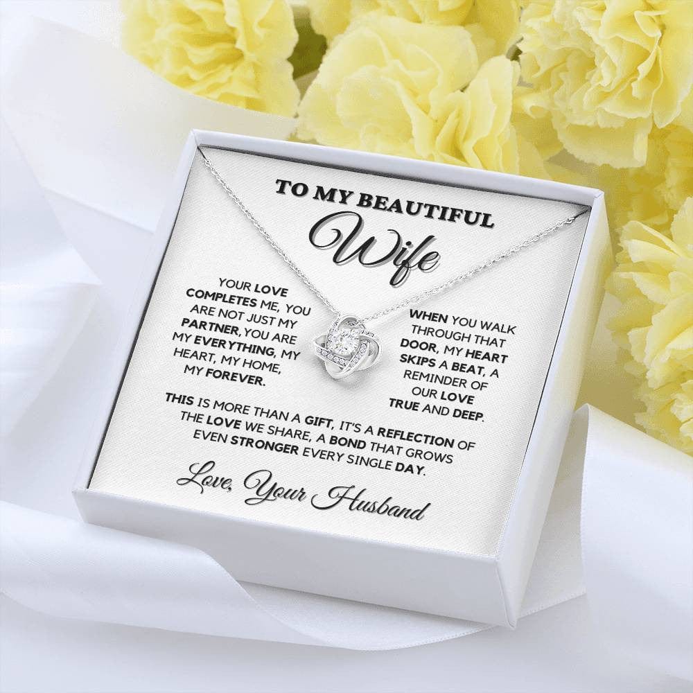 To My Wife Necklace – You Complete Me | Heartfelt Gift from Husband