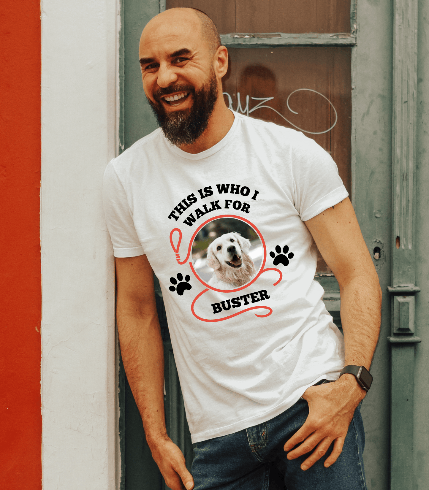 "This Is Who I Walk For" – Custom Pet Photo T-Shirt (Unisex Fit)