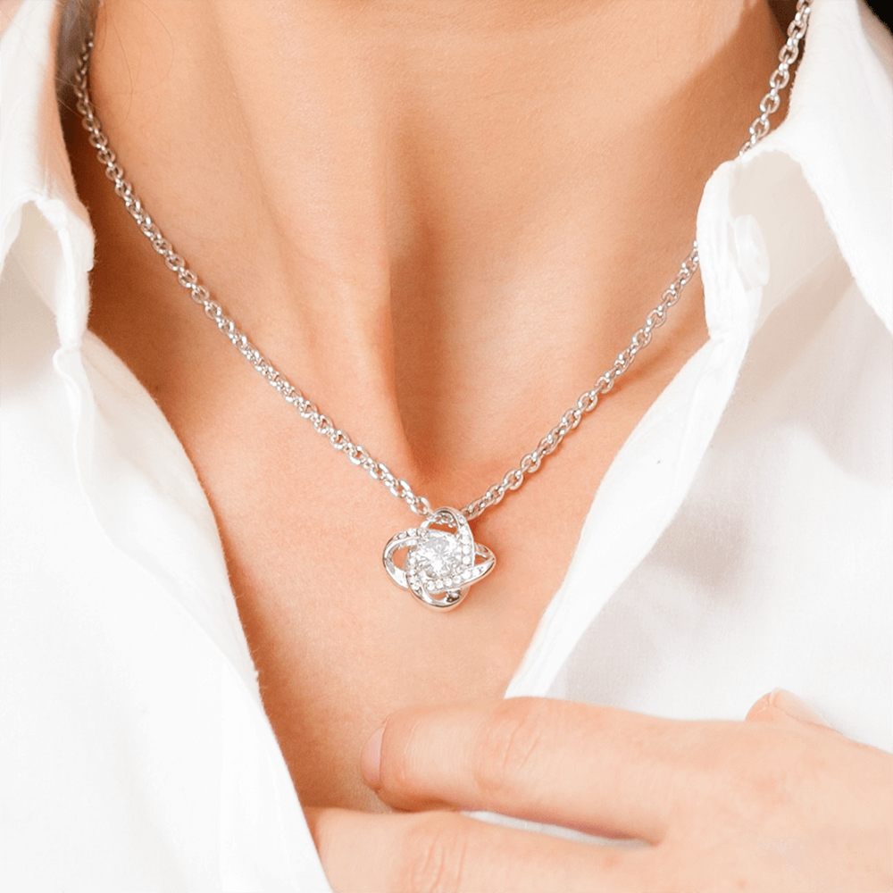 To My Beautiful Wife – Elegant Love Knot Necklace | Gift From Husband