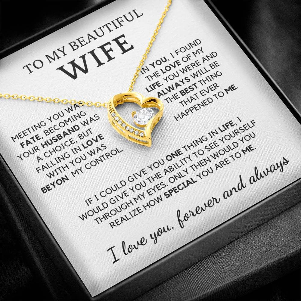 Romantic Jewelry Gift for Wife - Forever Love Necklace | Gold & Silver Options