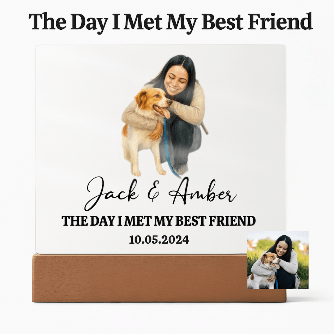 Custom Watercolor Acrylic Pet Plaque
