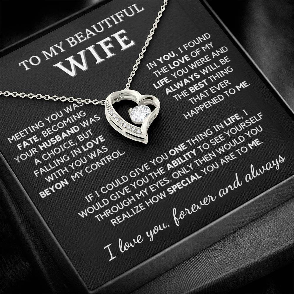 Forever Love Necklace – Elegant Gift for Wife with Gold and Silver Options