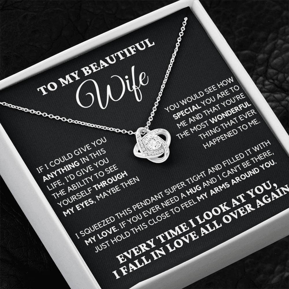 Wife Necklace | Romantic Gift for Her | To My Beautiful Wife