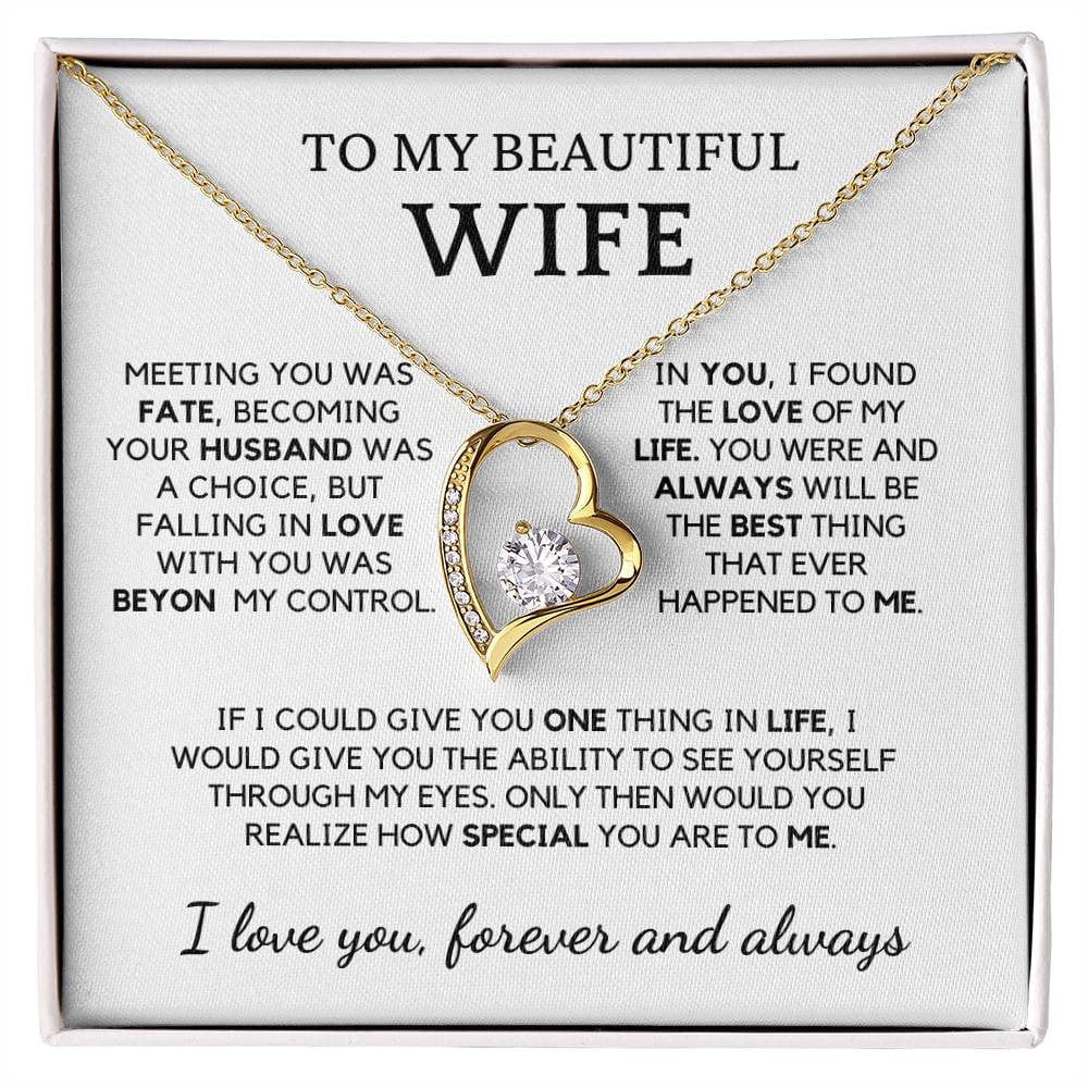 Romantic Jewelry Gift for Wife - Forever Love Necklace | Gold & Silver Options