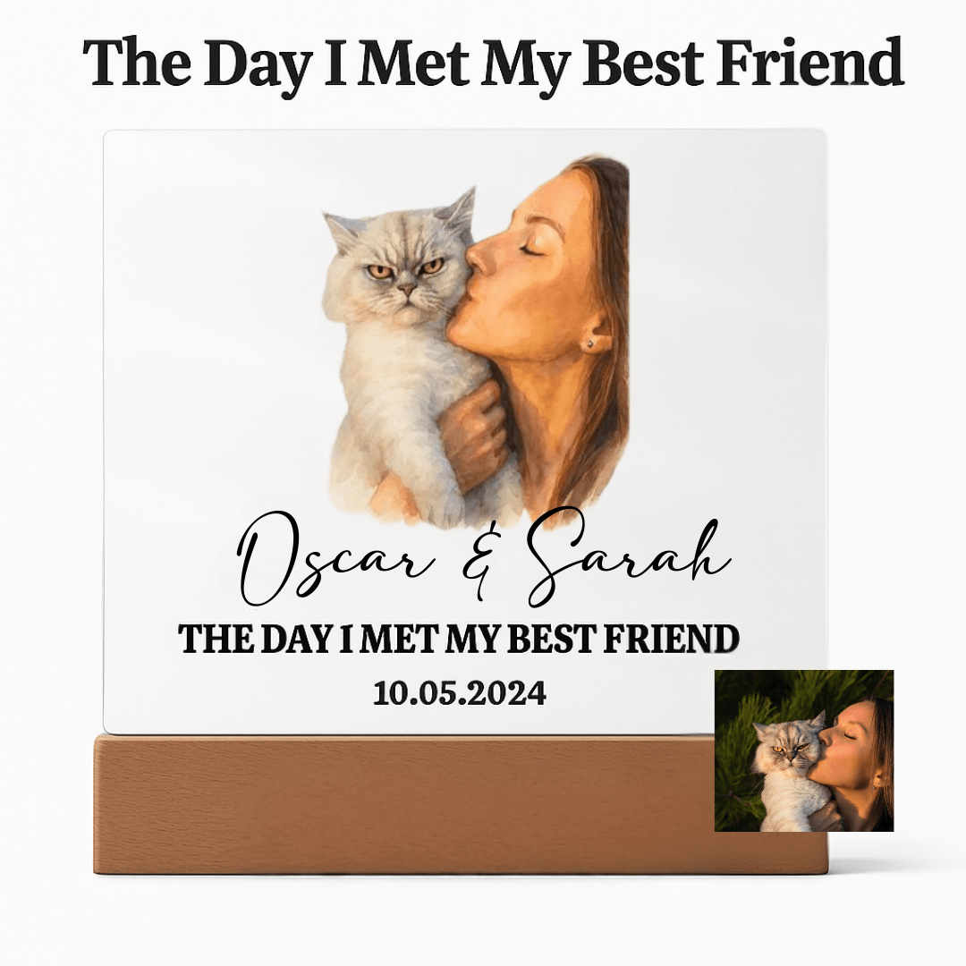 Custom Watercolor Acrylic Pet Plaque