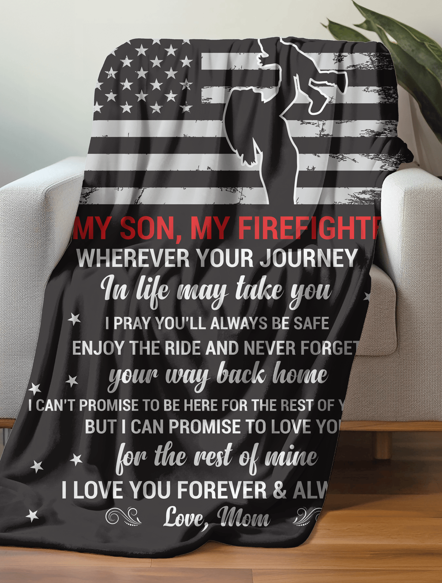 Firefighter Son Blanket – Honor Your Hero Son