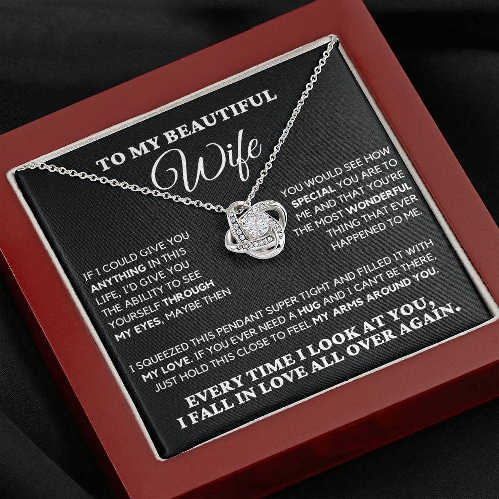 Wife Necklace | Romantic Gift for Her | To My Beautiful Wife