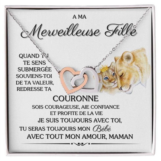 A Ma Fille de Maman – Collier Emotionnel avec Message d'Amour