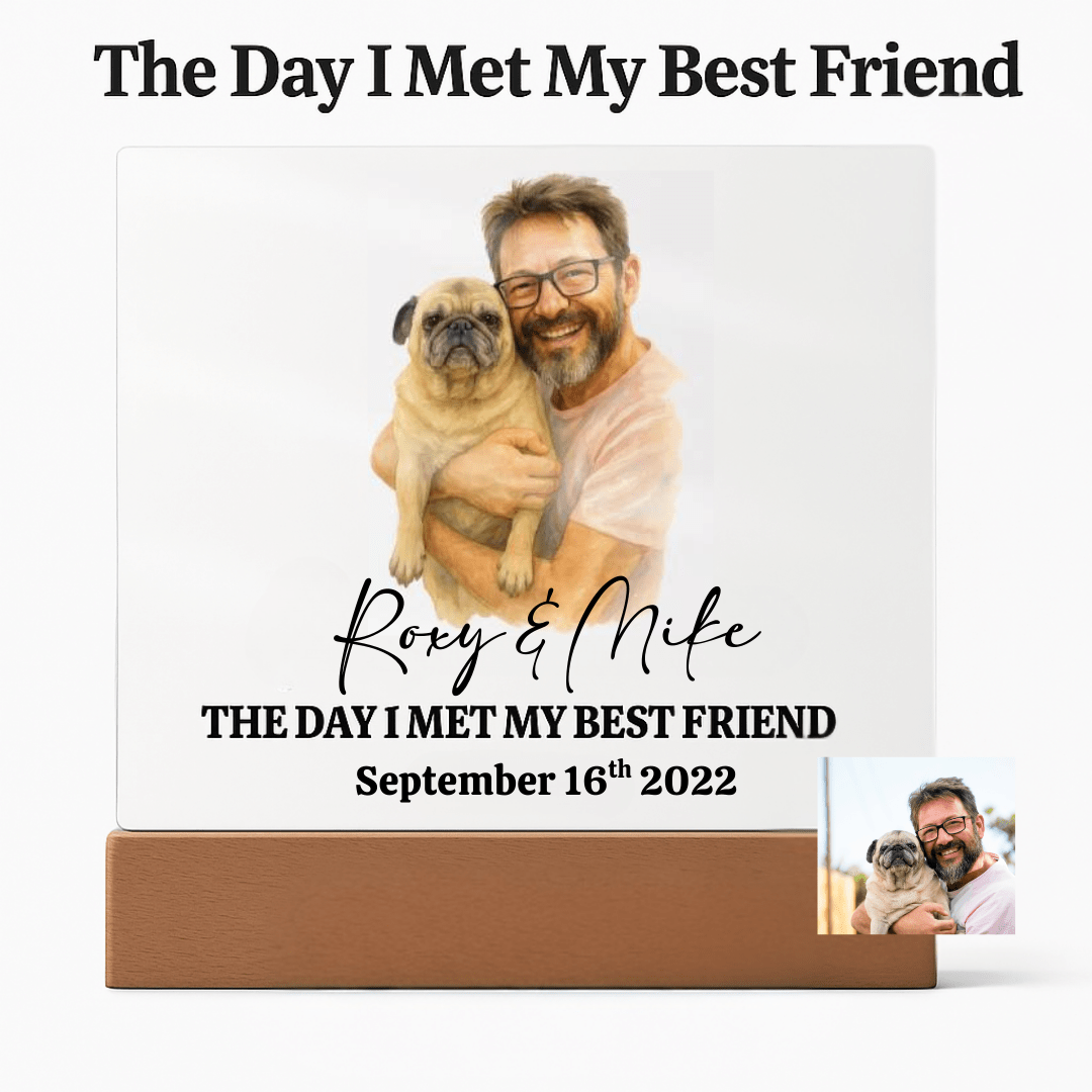 Custom Watercolor Acrylic Pet Plaque