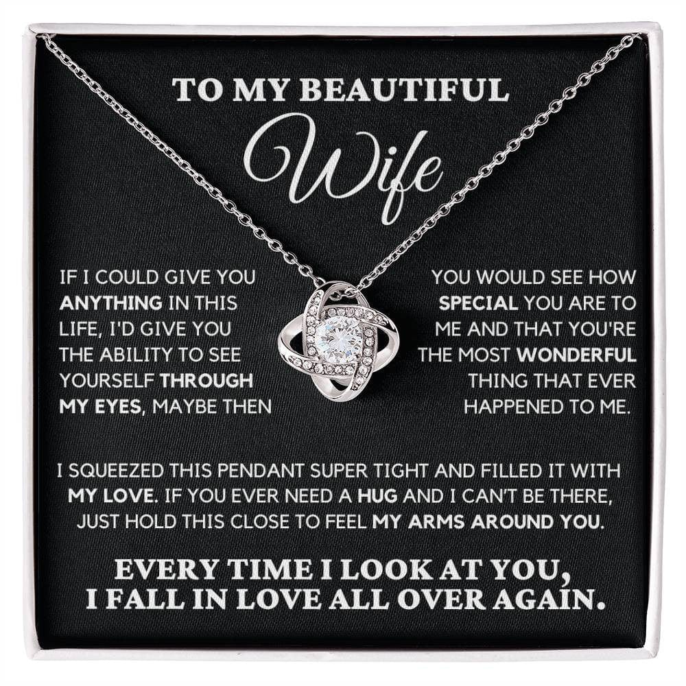 Wife Necklace | Romantic Gift for Her | To My Beautiful Wife