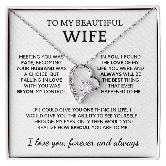 Romantic Jewelry Gift for Wife - Forever Love Necklace | Gold & Silver Options