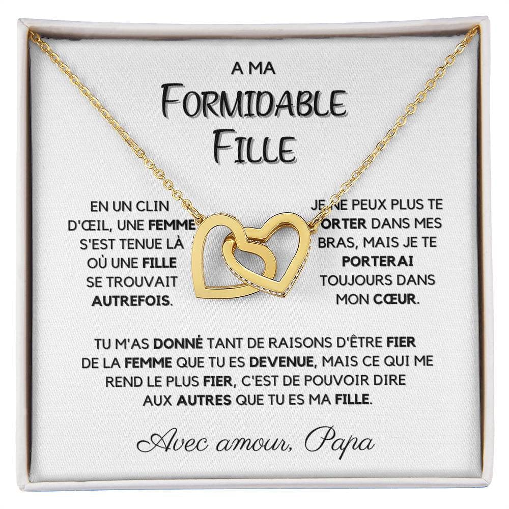 Collier Pour Fille Intercoeurs | Cadeau d'Amour de Papa