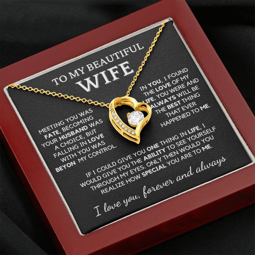 Forever Love Necklace – Elegant Gift for Wife with Gold and Silver Options