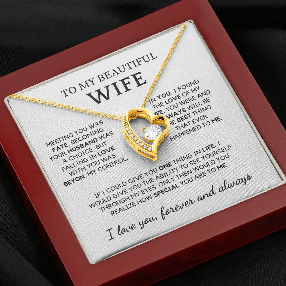 Romantic Jewelry Gift for Wife - Forever Love Necklace | Gold & Silver Options