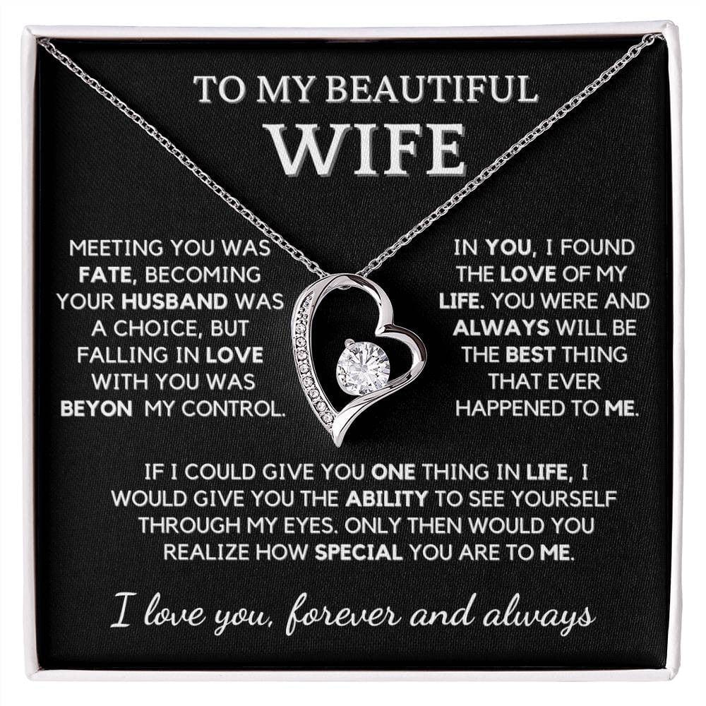 Forever Love Necklace – Elegant Gift for Wife with Gold and Silver Options