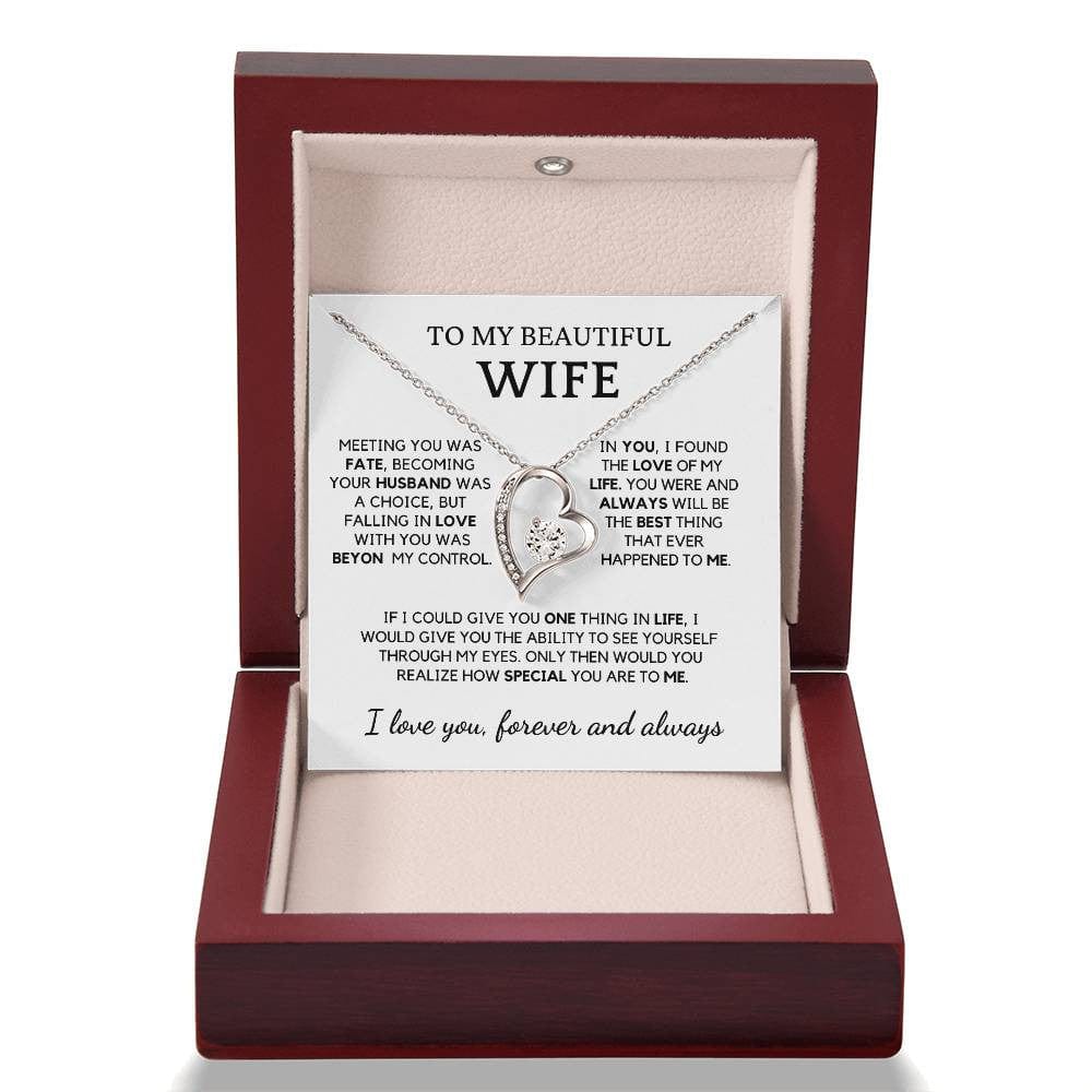 Romantic Jewelry Gift for Wife - Forever Love Necklace | Gold & Silver Options