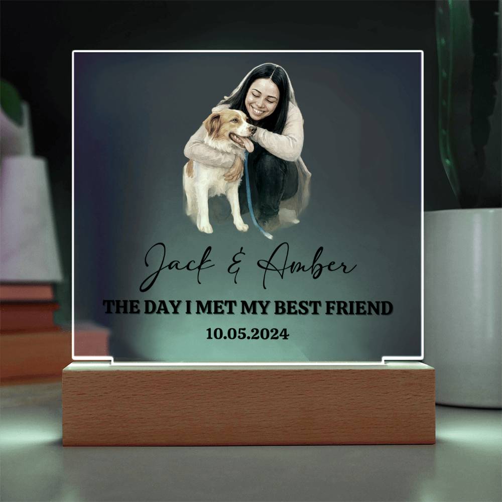 Custom Watercolor Acrylic Pet Plaque