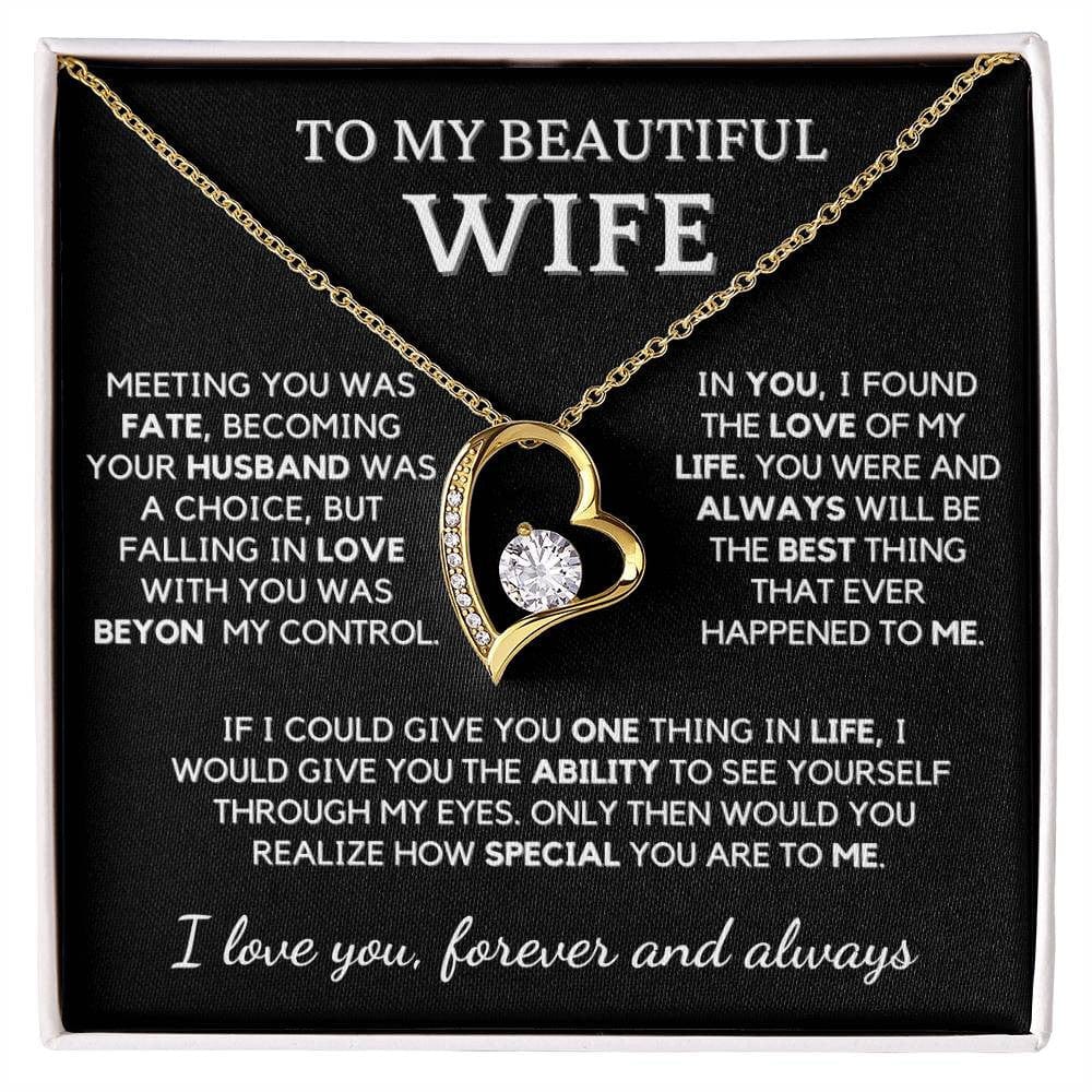 Forever Love Necklace – Elegant Gift for Wife with Gold and Silver Options