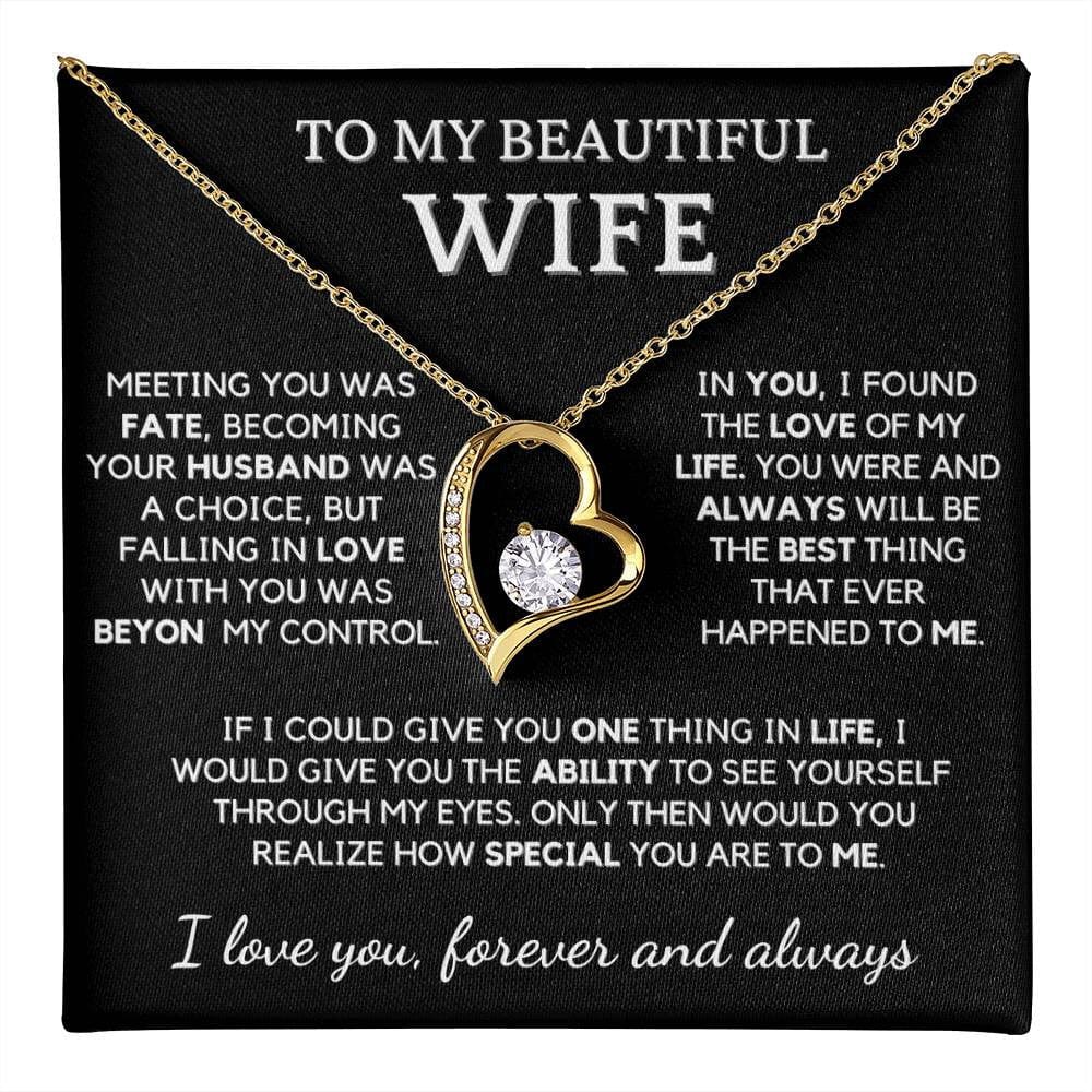 Forever Love Necklace – Elegant Gift for Wife with Gold and Silver Options