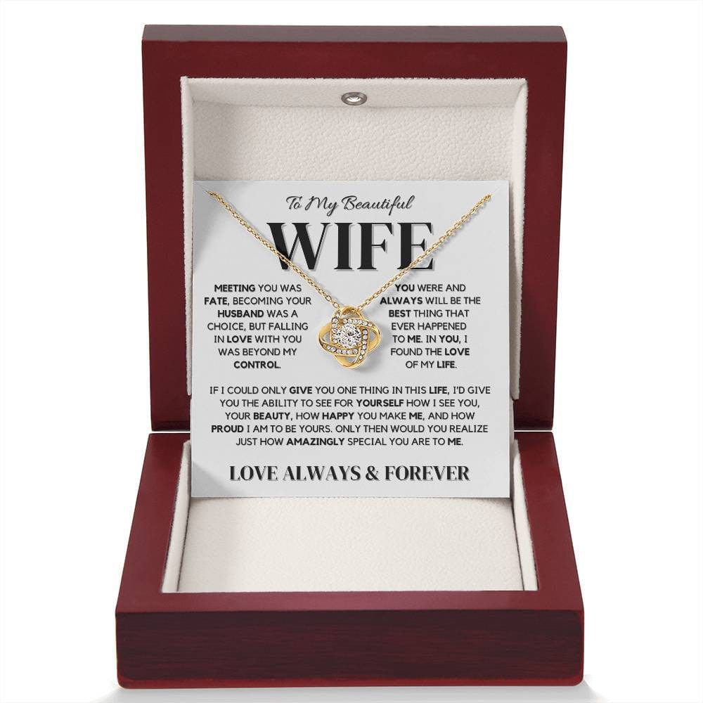 Beautiful Wife Necklace - Love Always & Forever